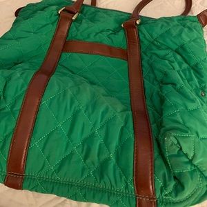 Talbots nylon n leather shoulder bag